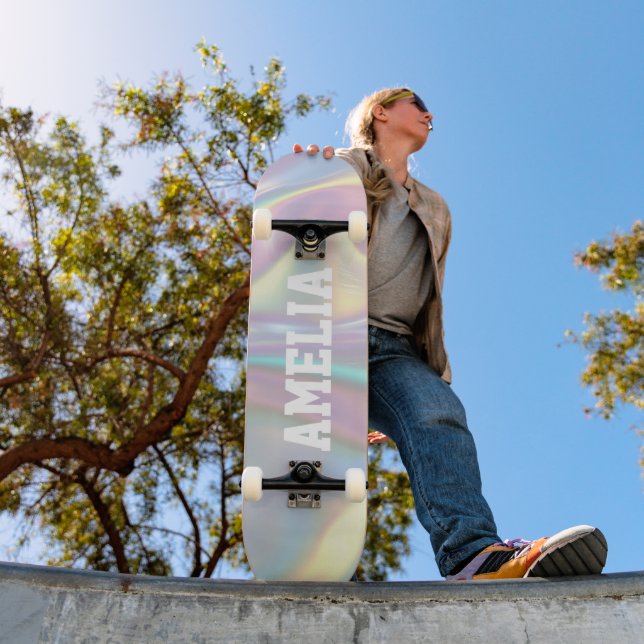 Skateboard Holographique Pastel Métallisé Iridescent (Extérieur 1)