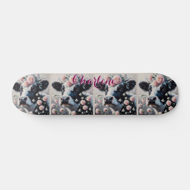 Skateboard Holstein Cow oeillets ferme personnalisée (Horz)