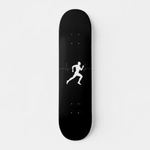 Skateboard Homme Coureurs Silhouette HeartBeat Line