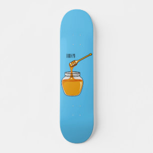 Skateboard Honey cartoon illustration 