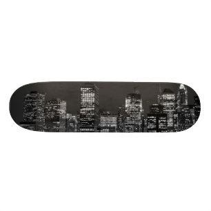Skateboard Horizon de Manhattan la nuit