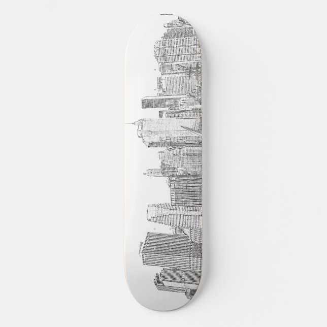 Skateboard Horizon de Manhattan la nuit (Recto)