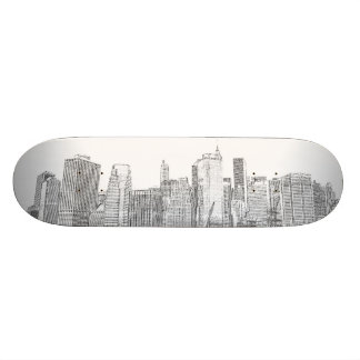 Skateboard Horizon de Manhattan la nuit