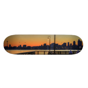 Skateboard Horizon du centre de Seattle Washington