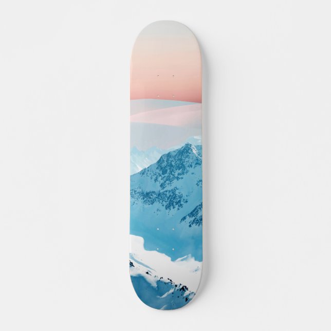 Skateboard Horizon Neige et Blush (Devant)