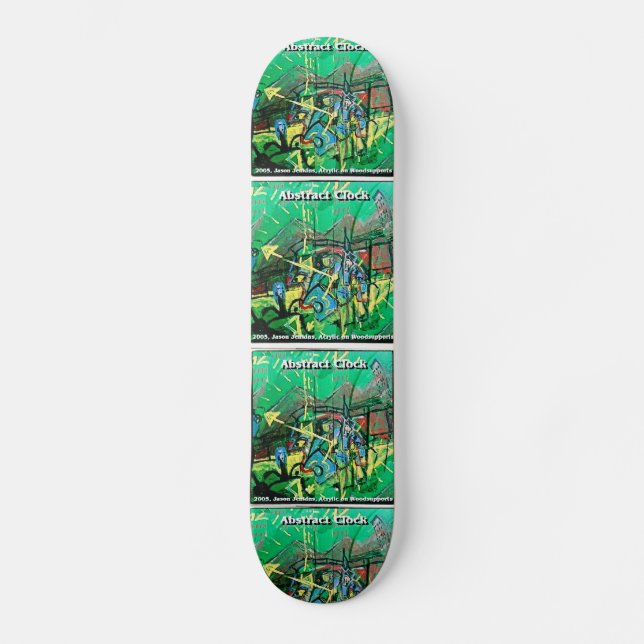 SKATEBOARD HORLOGE ABSTRAIT (Recto)