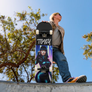 SKATEBOARD HOT SCI-FI CURVY WOMAN PERSONNALISÉ SKATEBOARDS