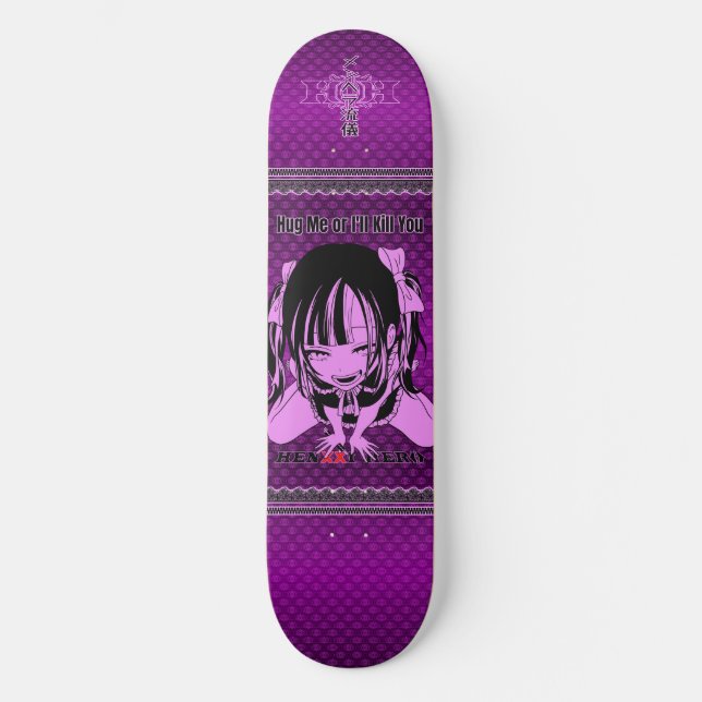 Skateboard Hug me Purple (Recto)