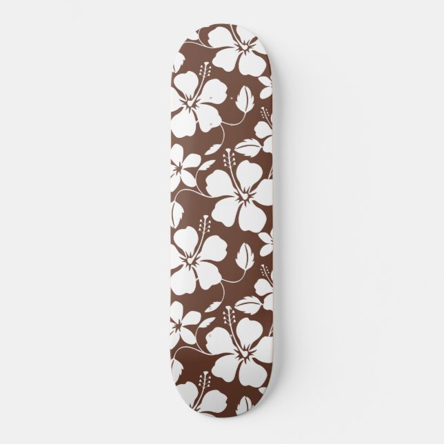 SKATEBOARD HULA HAWAÏEN (HIBISCUS) BRUN (Recto)