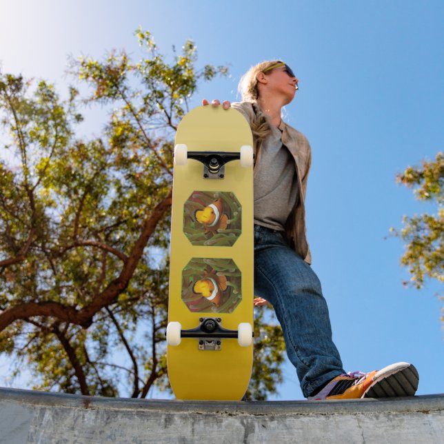 Skateboard HUMEUR DE PRINTEMPS – Jaune doux | profond à clair (Extérieur 1)