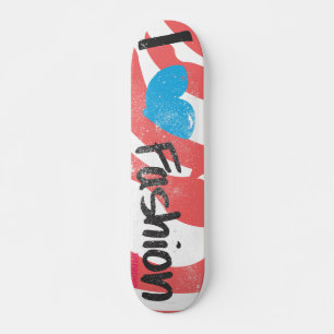 Skateboard I Heart Fashion Aqua