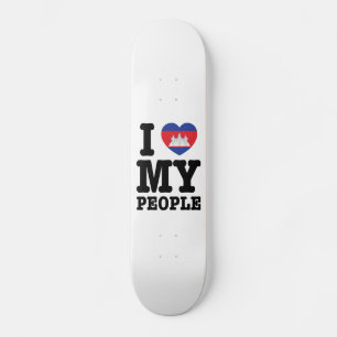 Skateboard I Heart (Love) My Khmer People