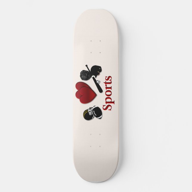 Skateboard I Heart Sports (Recto)