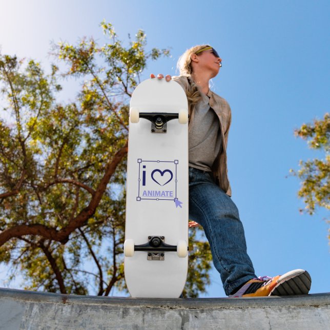 Skateboard I Love Animate (Extérieur 1)
