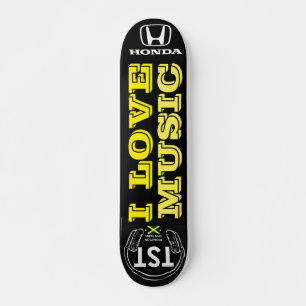 Skateboard I LOVE MUSIC Skateboard, 7 ¾" Deck