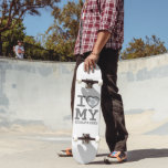 Skateboard I Love My Girlfriend Photo personnalisée White GRa<br><div class="desc">Créez votre propre I Love My Girlfriend plus que jamais Photo Text skateboard avec ce modèle chemise moderne et drôle avec une police serif en dalle cool et photo de petite amie dans un coeur rouge énorme. Ajoutez votre propre photo, votre nom ou tout texte personnalisé. Le design du skateboard...</div>