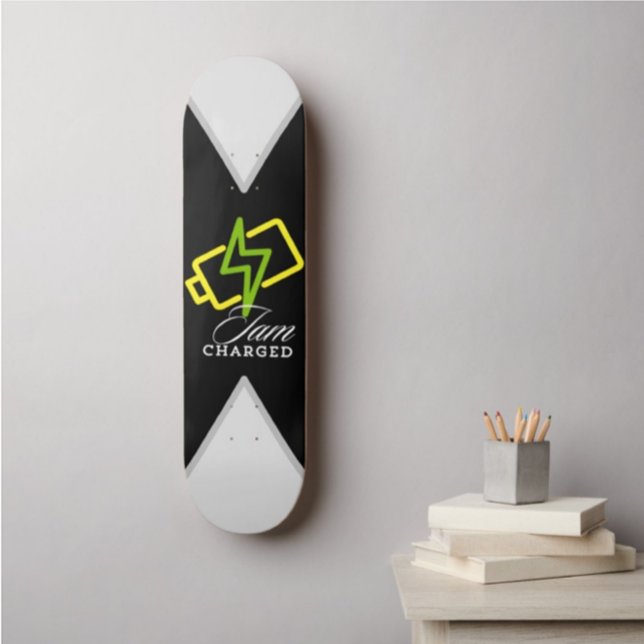 Skateboard Iam Chargé - Positive Electric Vibes Skate Board (Créateur téléchargé)