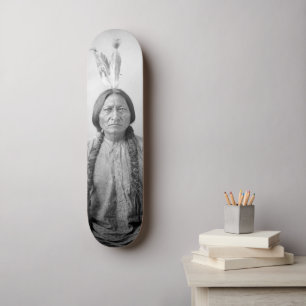 Skateboard Icône amérindienne : Sitting Bull, chef Lakota