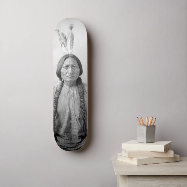 Skateboard Icône amérindienne : Sitting Bull, chef Lakota (Art mural)