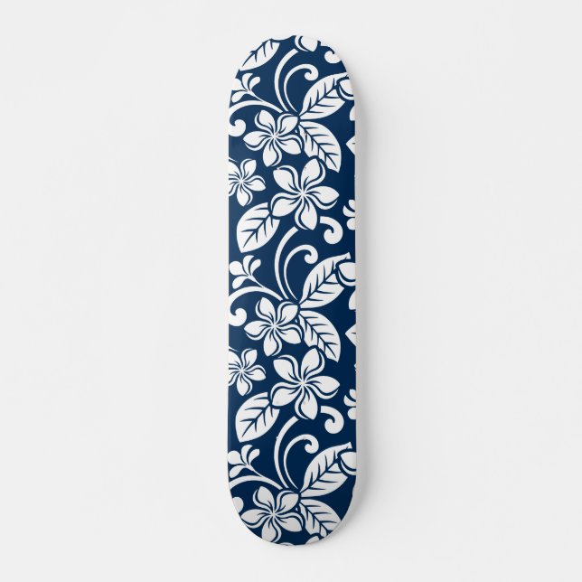 SKATEBOARD ÎLE PLUMERIA (BLEUE MARINE) (Devant)