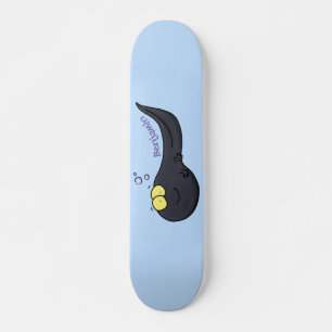 Skateboard Illustration amusante de dessin animé en têtard