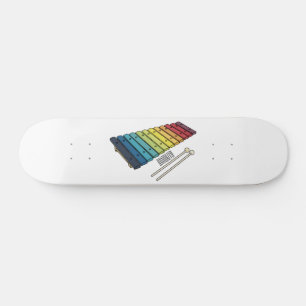 Skateboard Illustration de bande dessinée en Xylophone