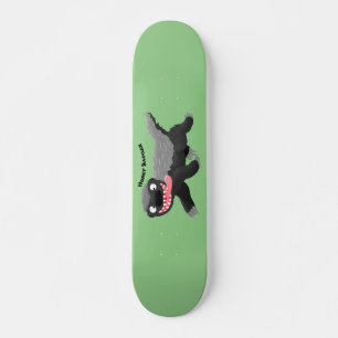 Skateboard Illustration de blaireau au miel affamé