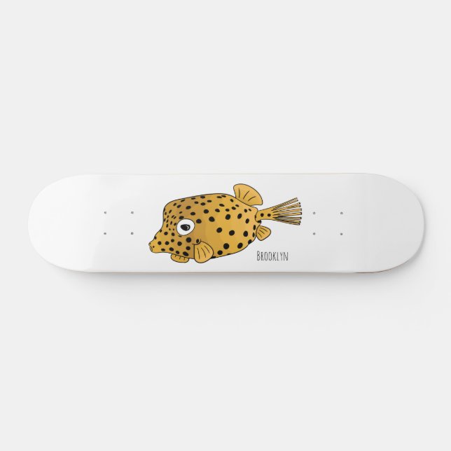 Skateboard Illustration de boxfish jaune (Horz)