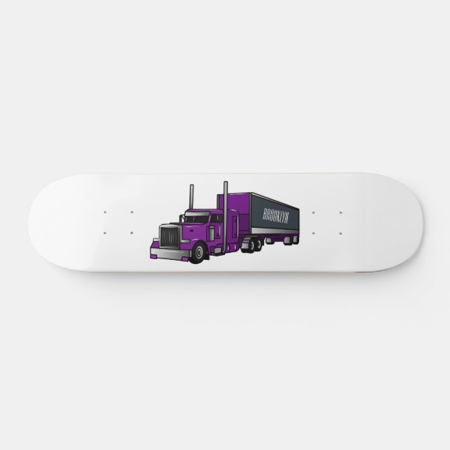 Skateboard Illustration de camion semi-remorque (Horz)