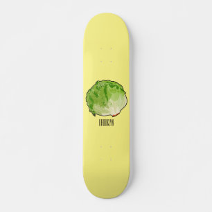 Skateboard Illustration de caricature de laitue
