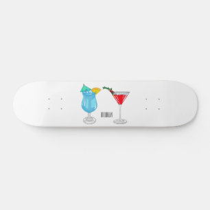 Skateboard Illustration de cocktail