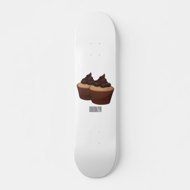 Skateboard Illustration de Cupcake (Devant)