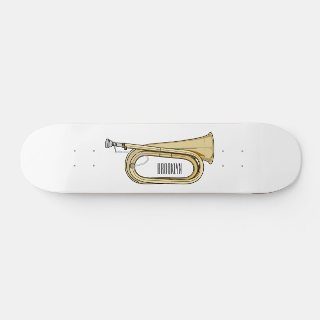 Skateboard Illustration de dessin animé Bugle (Horz)