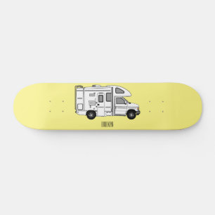 Skateboard Illustration de dessin animé Campervan