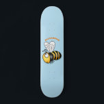 Skateboard Illustration de dessin animé d'abeilles joyeux<br><div class="desc">Partagez le dernier buzz ! Cette jolie bourde est dessinée dans un joyeux style de dessin animé.</div>