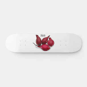 Skateboard Illustration de dessin animé Shallot