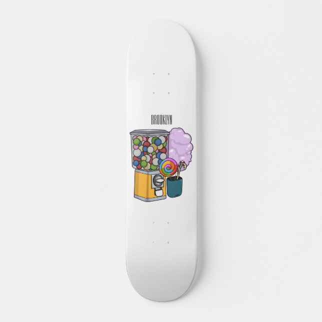 Skateboard Illustration de dessin de bonbon (Devant)
