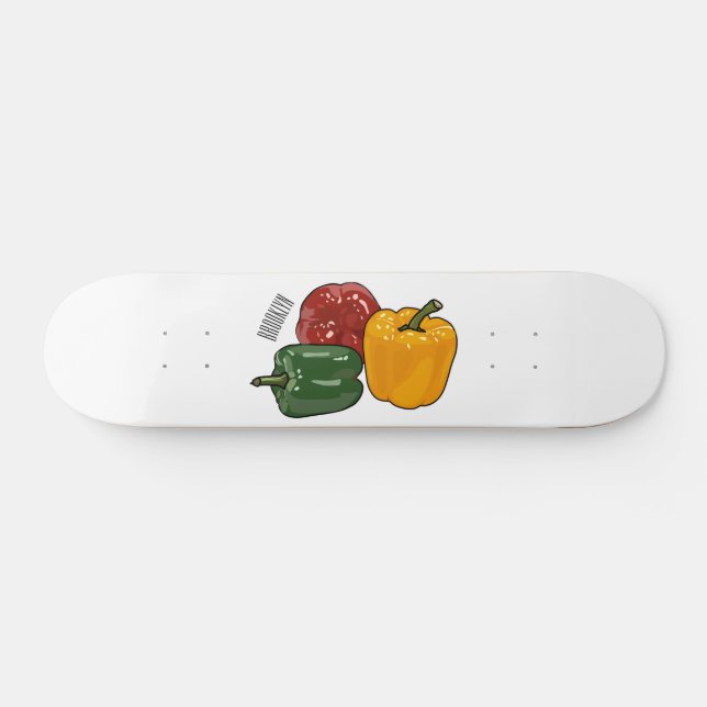 Skateboard Illustration de dessin de Capsicum (Horz)