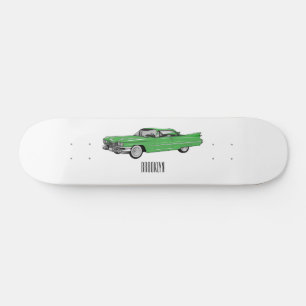 Skateboard Illustration de dessin de voiture classique 1959