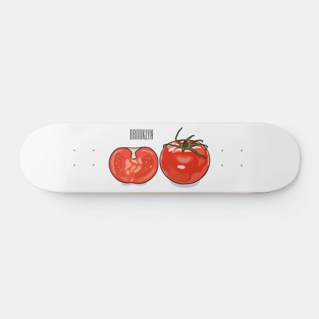 Skateboard Illustration de dessin sur la tomate (Horz)
