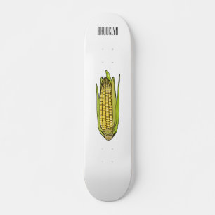 Skateboard Illustration de dessin sur le maïs