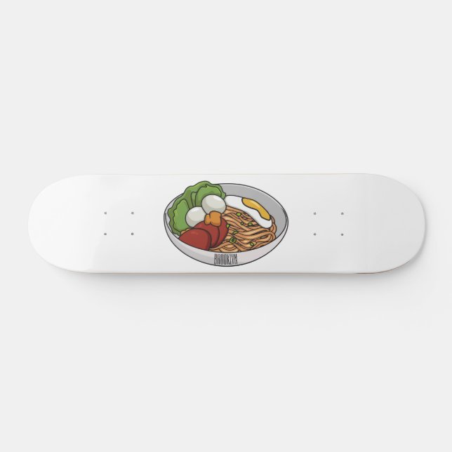 Skateboard Illustration de dessin sur les nouilles (Horz)