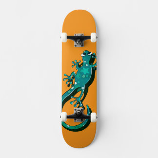 Skateboard Illustration de Gecko Coloré | Lézard Minimaliste