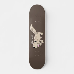Skateboard Illustration de gecko tan tan mignon
