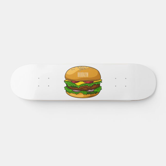 Skateboard Illustration de Hamburger (Horz)