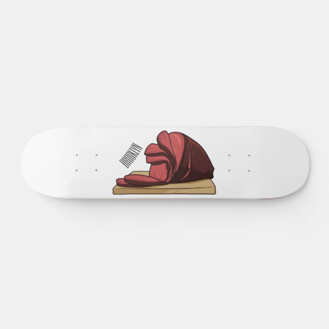 Skateboard Illustration de jambon (Horz)