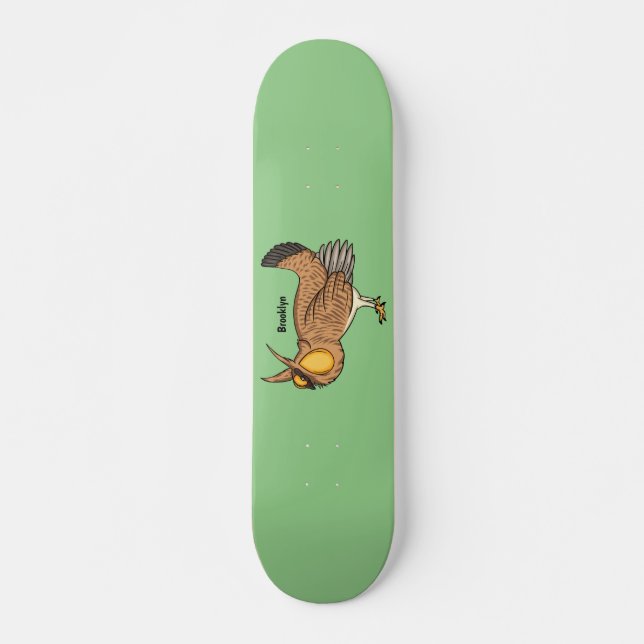 Skateboard Illustration de la bande dessinée de poulet de pra (Devant)