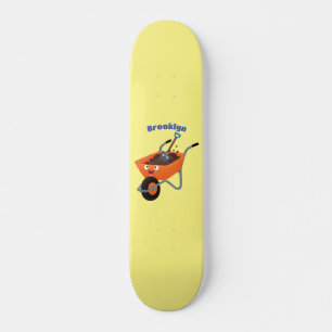 Skateboard Illustration de la brouette en brouette orange trè