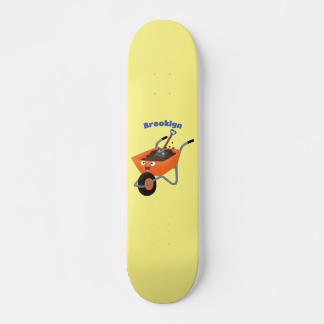 Skateboard Illustration de la brouette en brouette orange trè (Devant)