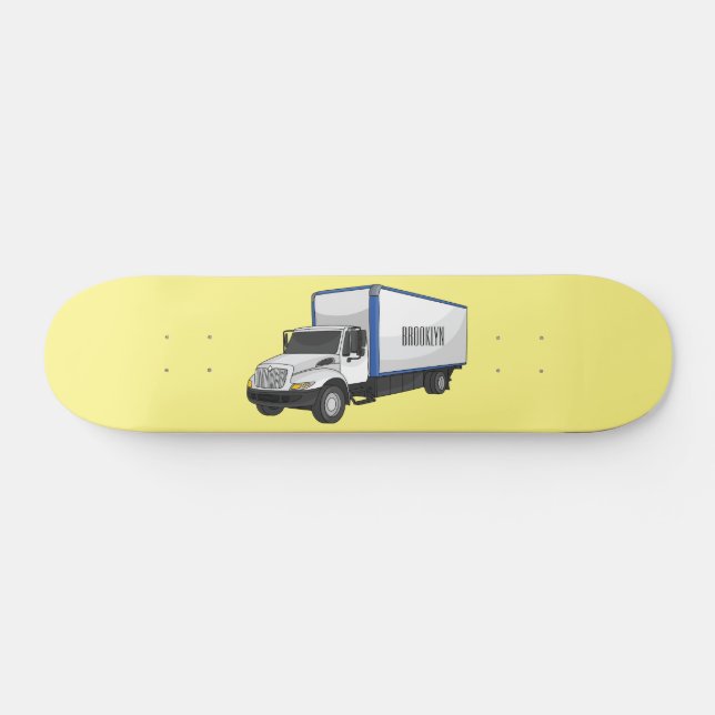 Skateboard Illustration de la caricature du camion-boîte (Horz)